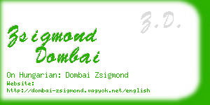 zsigmond dombai business card